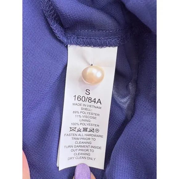 Kate Spade Breezy Dot Flounce Dress Navy Tiered Swiss Dot Ruffle Mini Small - Picture 10 of 14